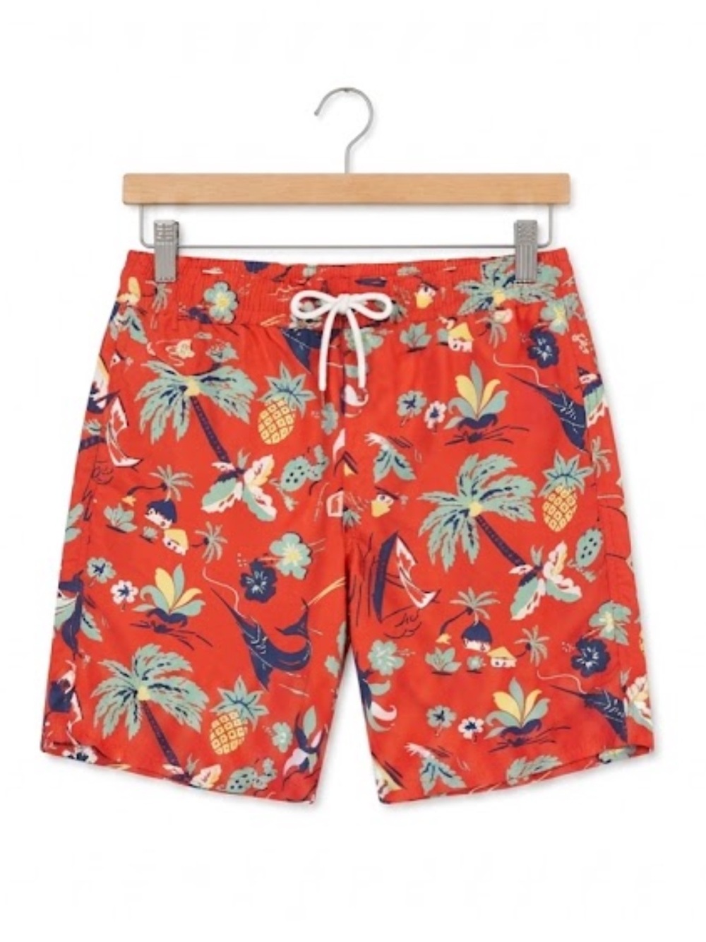 Polo Ralph Lauren Men Red Tropical Hawaiian Print Swim Trunks Drawstring M
E - Picture 3 of 17